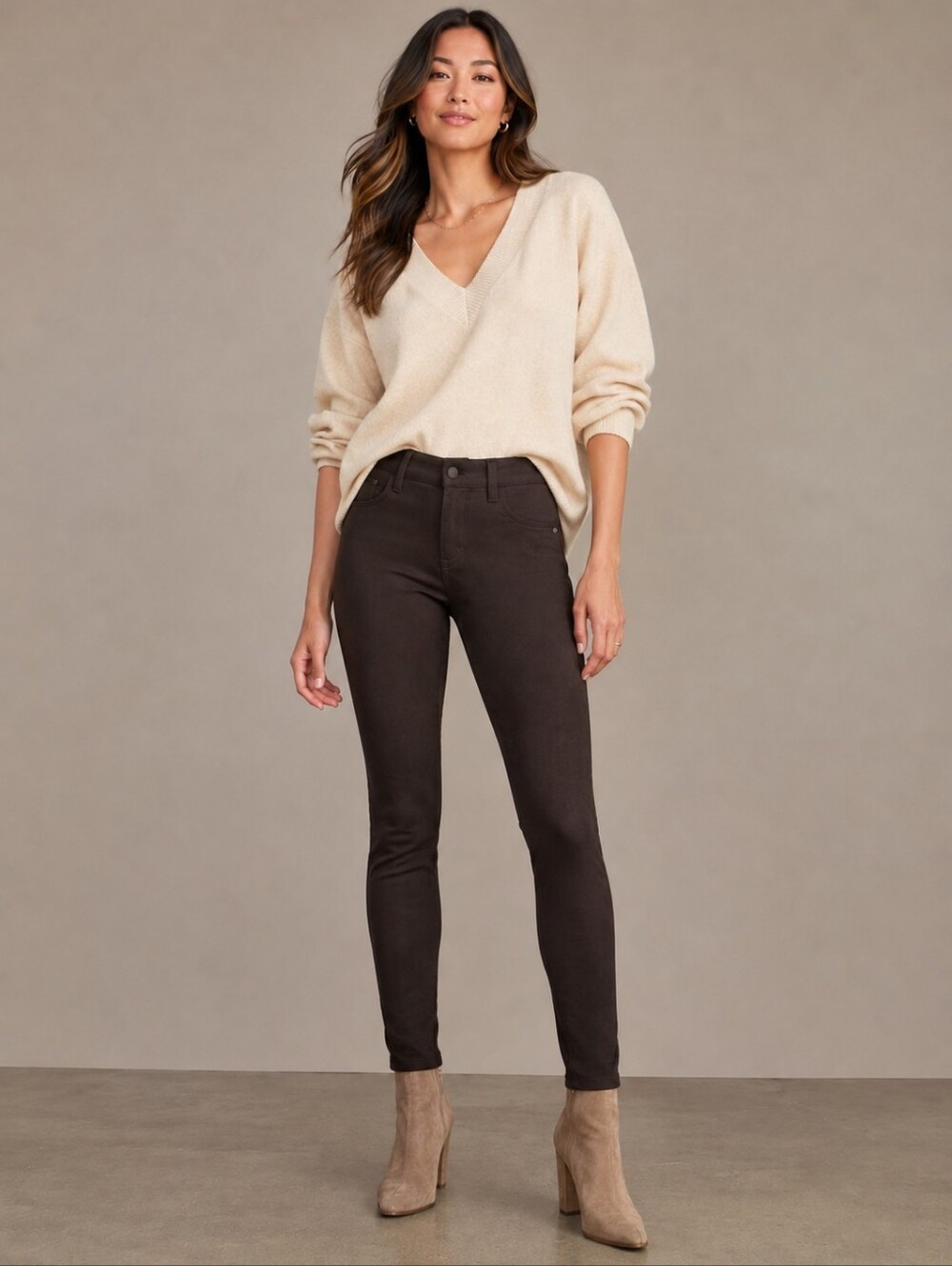 ❤️ LEVEL 99 FAUX SUEDE SKINNY PANTS / LEGGINGS, HIGH RISE, 8 (29)